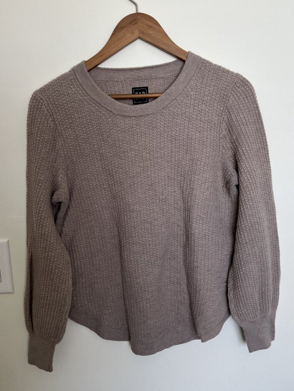 Textured Knit Taupe Sweater
